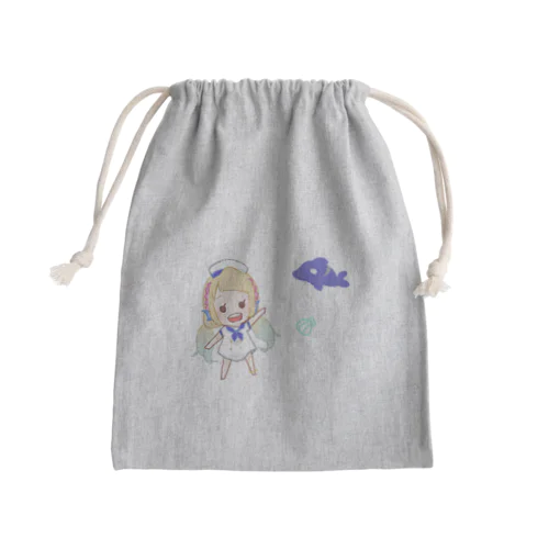 ちびえまとしゃちの巾着 Mini Drawstring Bag