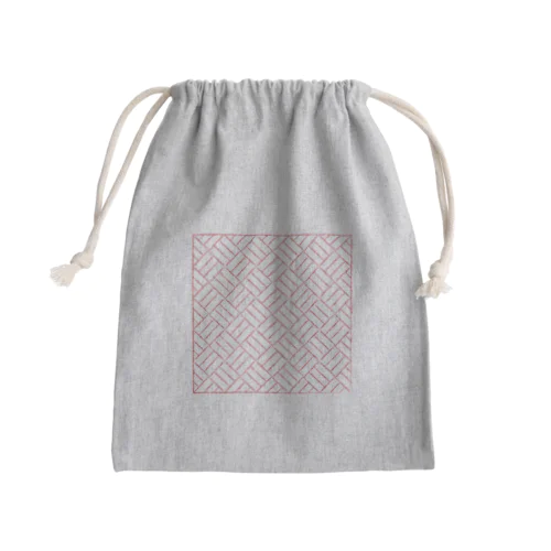 きまぐれWa風「三崩し」_紅白 Mini Drawstring Bag