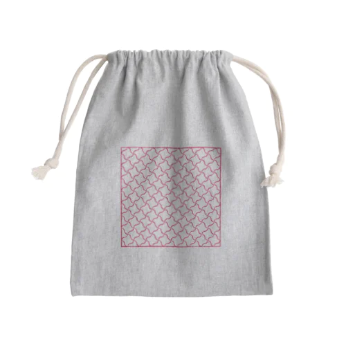 きまぐれWa風「千鳥卍」_紅白 Mini Drawstring Bag