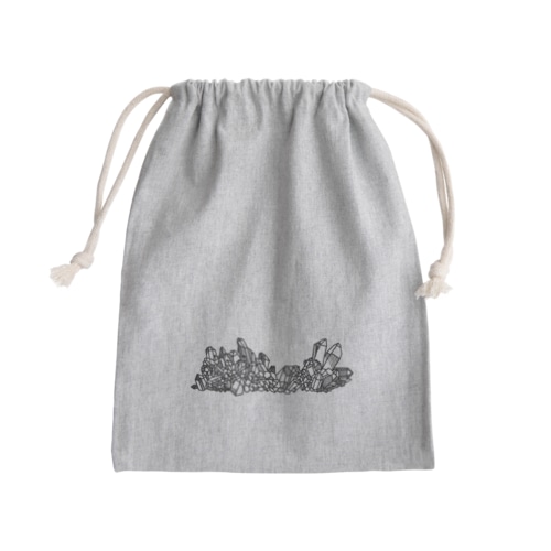 鉱石クラスター【黒】 Mini Drawstring Bag