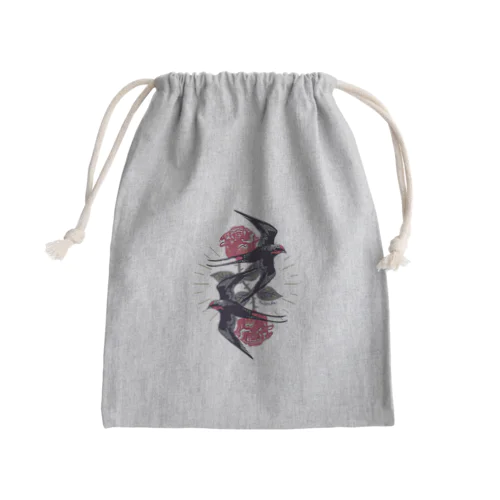 swallows drawstring bag きんちゃく