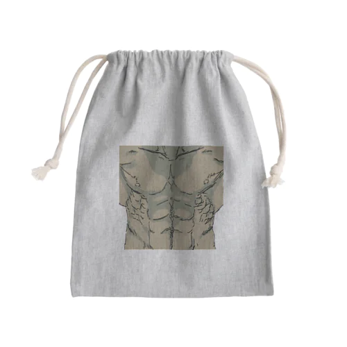 筋肉 Mini Drawstring Bag