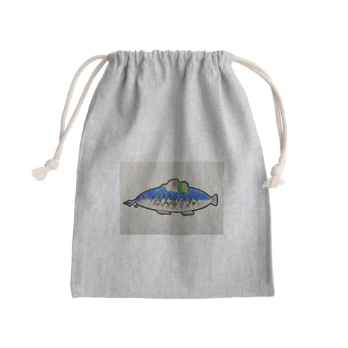 さんまです。 Mini Drawstring Bag