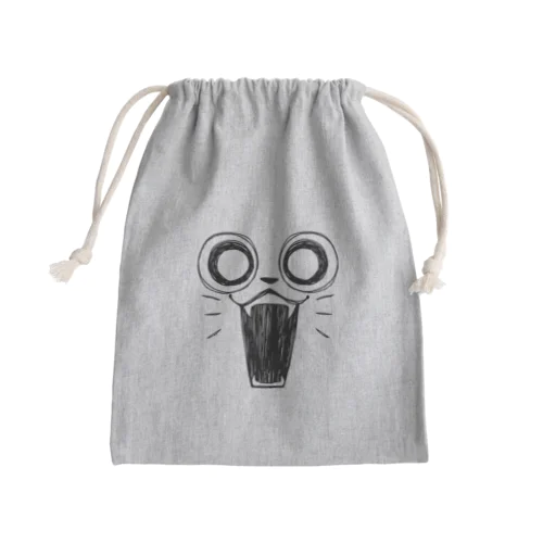どアップ猫ちゃん Mini Drawstring Bag