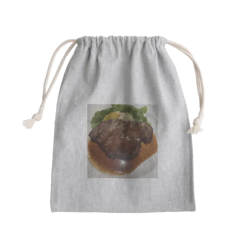 お肉食べたい Mini Drawstring Bag