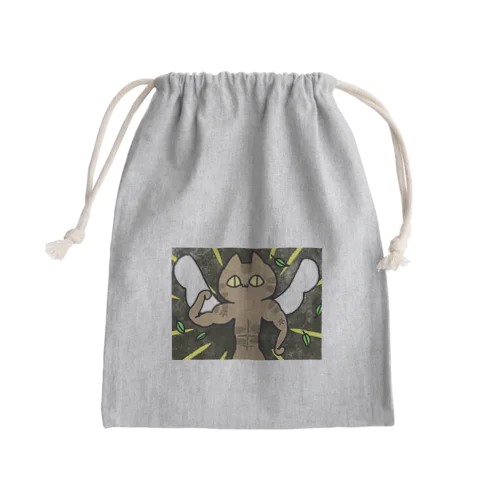 表情豊かなネコちゃん Mini Drawstring Bag