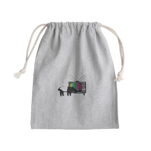 テレビとバク Mini Drawstring Bag