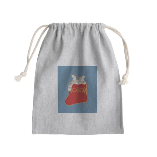 靴下猫あります🧦　青 アメショ Mini Drawstring Bag