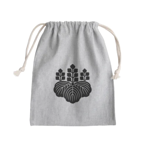 豊臣秀吉/太閤/五七の桐/ブラック Mini Drawstring Bag