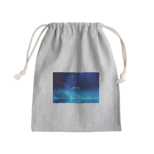 絵画風の幻想的な星空(横長) Mini Drawstring Bag