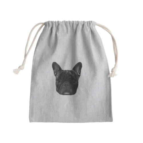 モノクロ　フレンチブルドッグのてんちゃん Mini Drawstring Bag