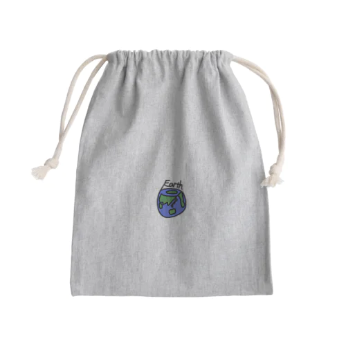 ちきゅうだいすき Mini Drawstring Bag