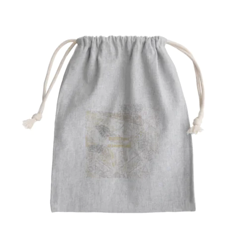 QuiteStoneOldMapParis Mini Drawstring Bag