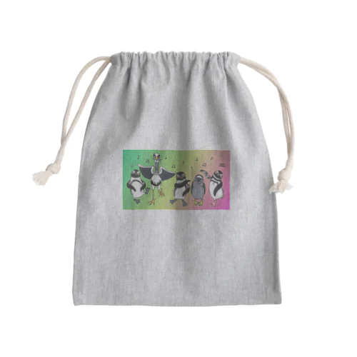 Happiness dancing グラデversion③ Mini Drawstring Bag