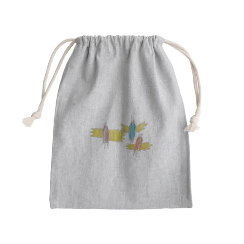 空とぶ鳥たち Mini Drawstring Bag