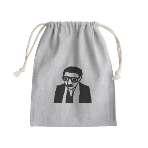 眼鏡の紳士 01 Mini Drawstring Bag