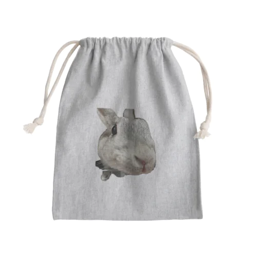 ふてくされうさぎの善 Mini Drawstring Bag