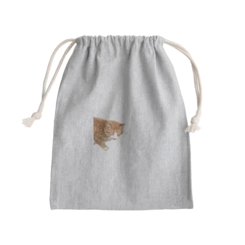 ひょっこり猫 Mini Drawstring Bag