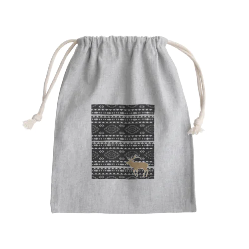 エゾシカオルテガ・キャンプグッズ Mini Drawstring Bag