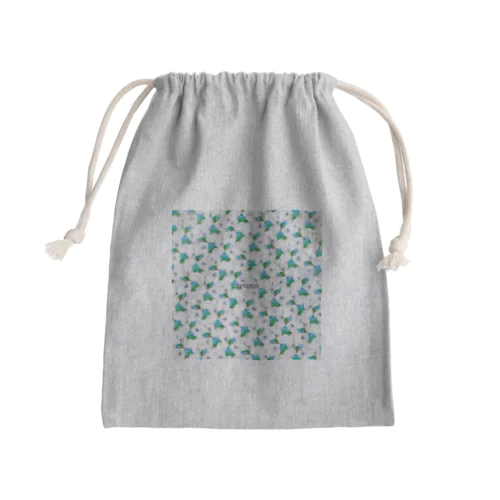 絵画風さわやかグリーン Mini Drawstring Bag