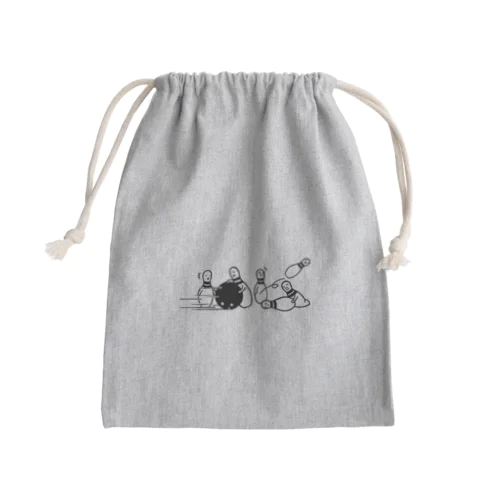 ボーリング場の悲劇（黒） Mini Drawstring Bag