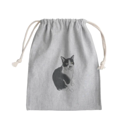 [森図鑑] ハチワレ猫 Mini Drawstring Bag
