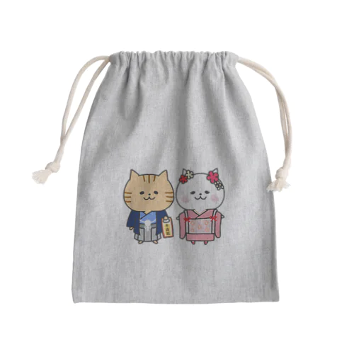 七五三にゃんこ Mini Drawstring Bag