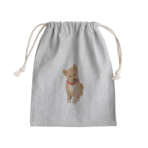 小首をかしげるこむぎちゃん Mini Drawstring Bag