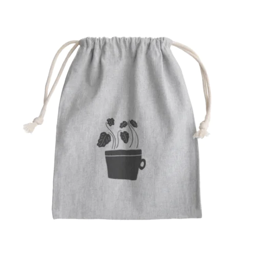 Cup of plants Mini Drawstring Bag