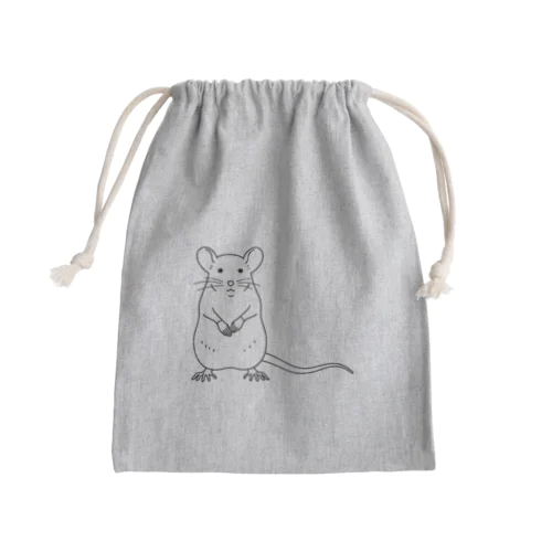 ネズミ Mini Drawstring Bag