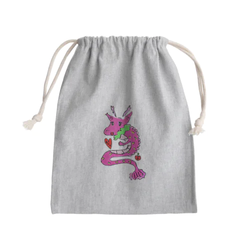 幸せの龍ちゃん♡ Mini Drawstring Bag