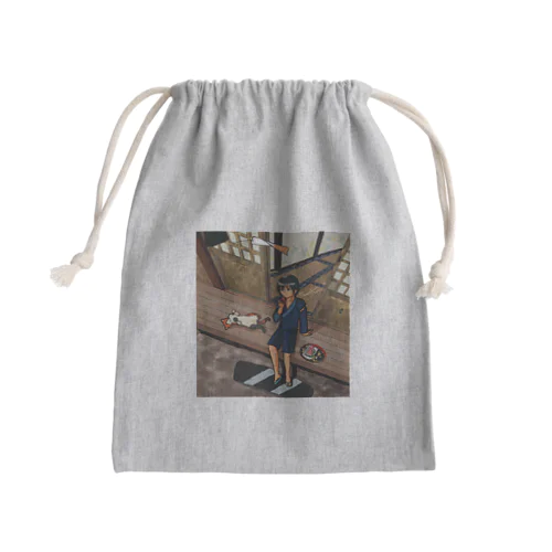 秋来ぬと Mini Drawstring Bag