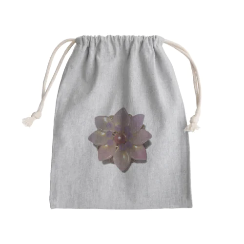 ビーズのお花。 Mini Drawstring Bag