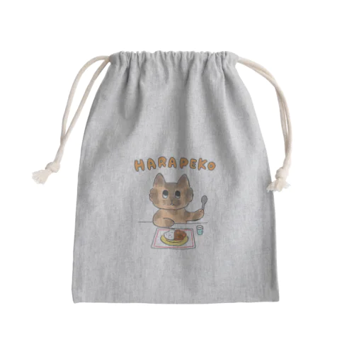 HARAPEKO さびねこちゃん Mini Drawstring Bag