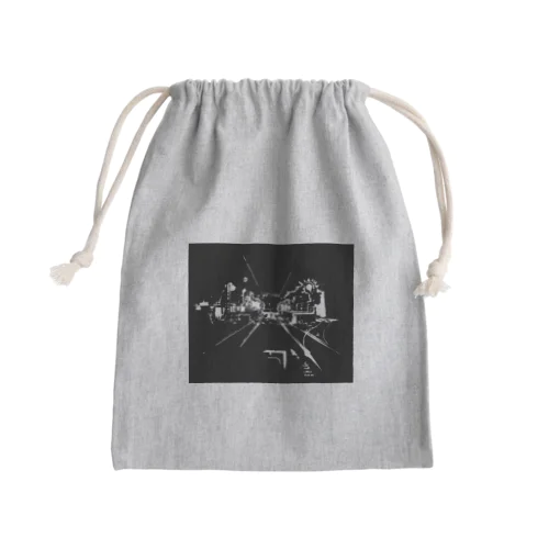 真夜中の線路 Mini Drawstring Bag