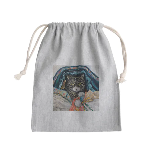 いたずら こねこ Mini Drawstring Bag