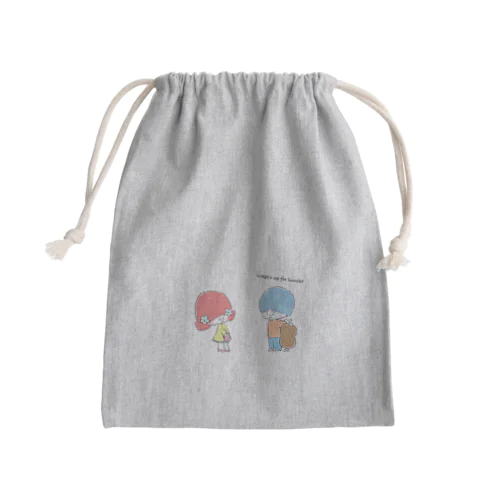 はなちゃんとにくやま君 Mini Drawstring Bag