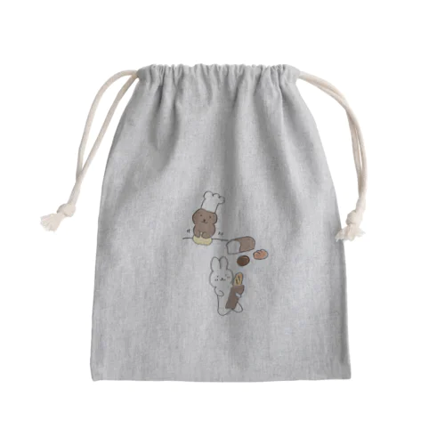 くまのパン屋さん Mini Drawstring Bag