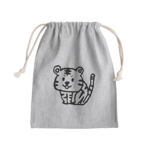 てがき！ 座るトラ Mini Drawstring Bag