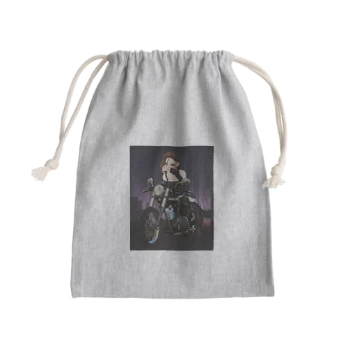 Cool woman Mini Drawstring Bag