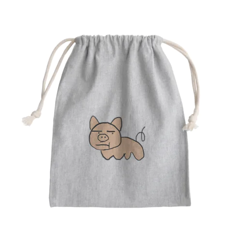 ぶた Mini Drawstring Bag