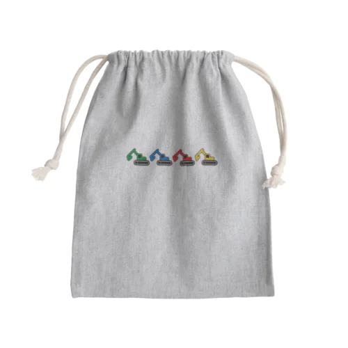 ショベルカー大好き Mini Drawstring Bag