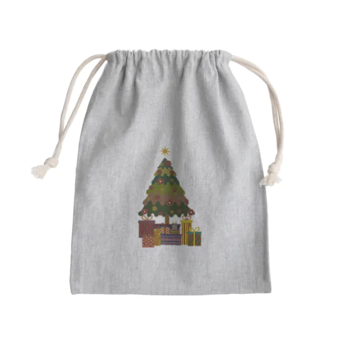Christmas tree Mini Drawstring Bag