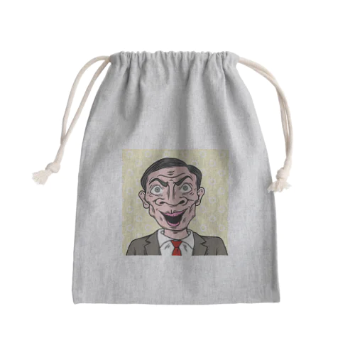 おもしろ男 Mini Drawstring Bag