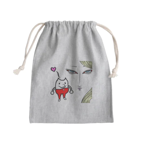 猫と美女 Mini Drawstring Bag