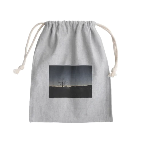 Early winter sunrise Mini Drawstring Bag