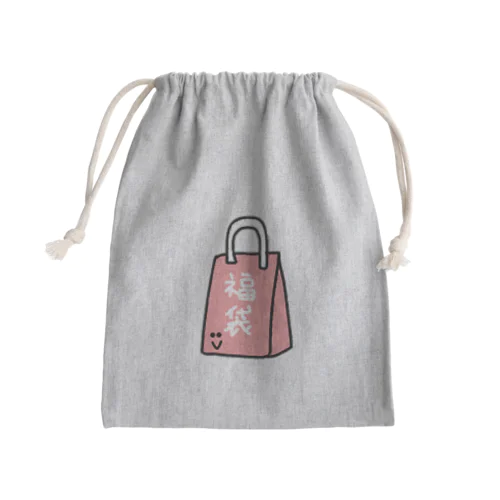 ふくぶくろさん Mini Drawstring Bag