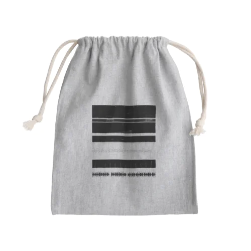 DAW波形ボーダー Mini Drawstring Bag