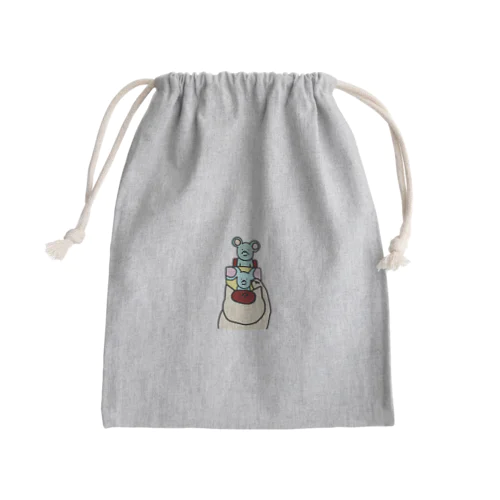 似顔絵師ねこ Mini Drawstring Bag