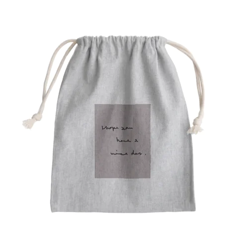 洋書風 message Mini Drawstring Bag